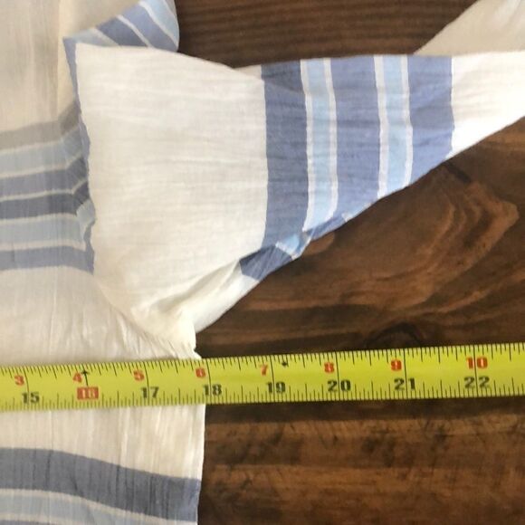 Tommy Bahama Porta Blue Striped Hooded Tunic -xs - Picture 9 of 10